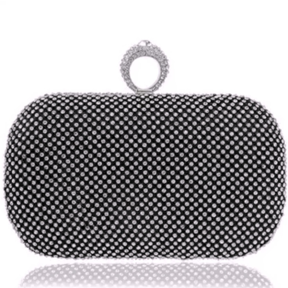 Iced Out Evening Clutch With Shoulder Chain